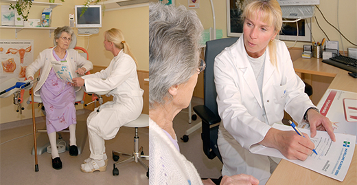 Dr. med. Kerstin Aurich mit Patientin