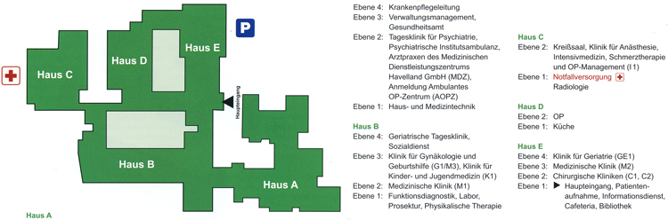 Lageplan Klinik Rathenow