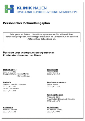 Persönlicher Behandlungsplan