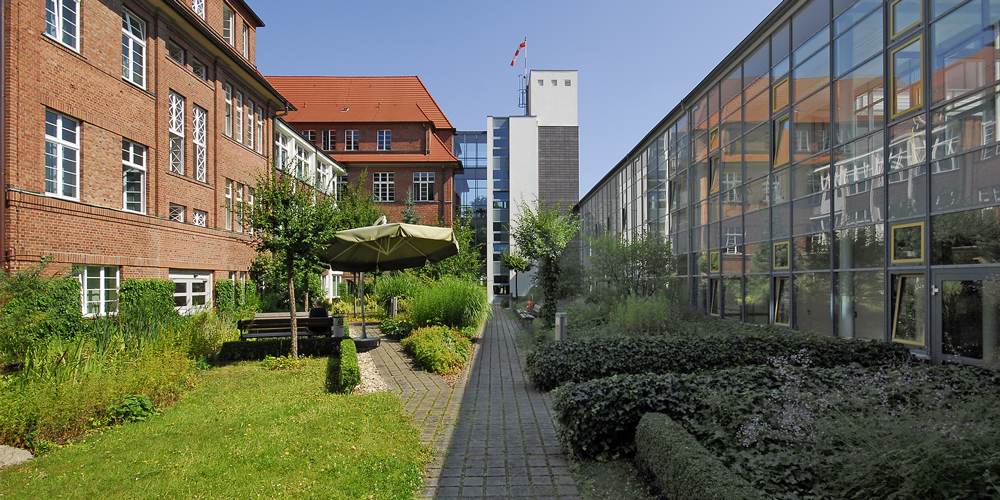 Innenhof der Klinik Rathenow