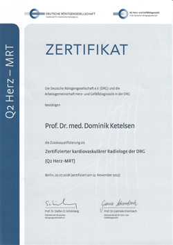 Deutsche Röntgengesellschaft Zertifikat Radiologe MRT