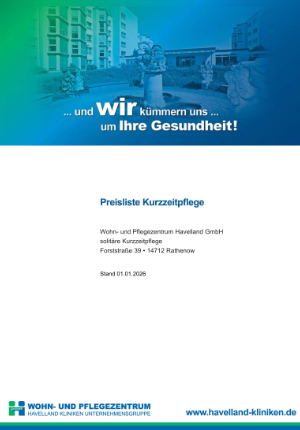 Preisliste Kurzzeitpflege
