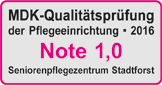 Seniorenpflegezentrum Stadtforst MDK Note 2016