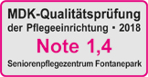 MDK Qualiprüfung Seniorenpflegezentrum Fontanepark Rathenow 2018